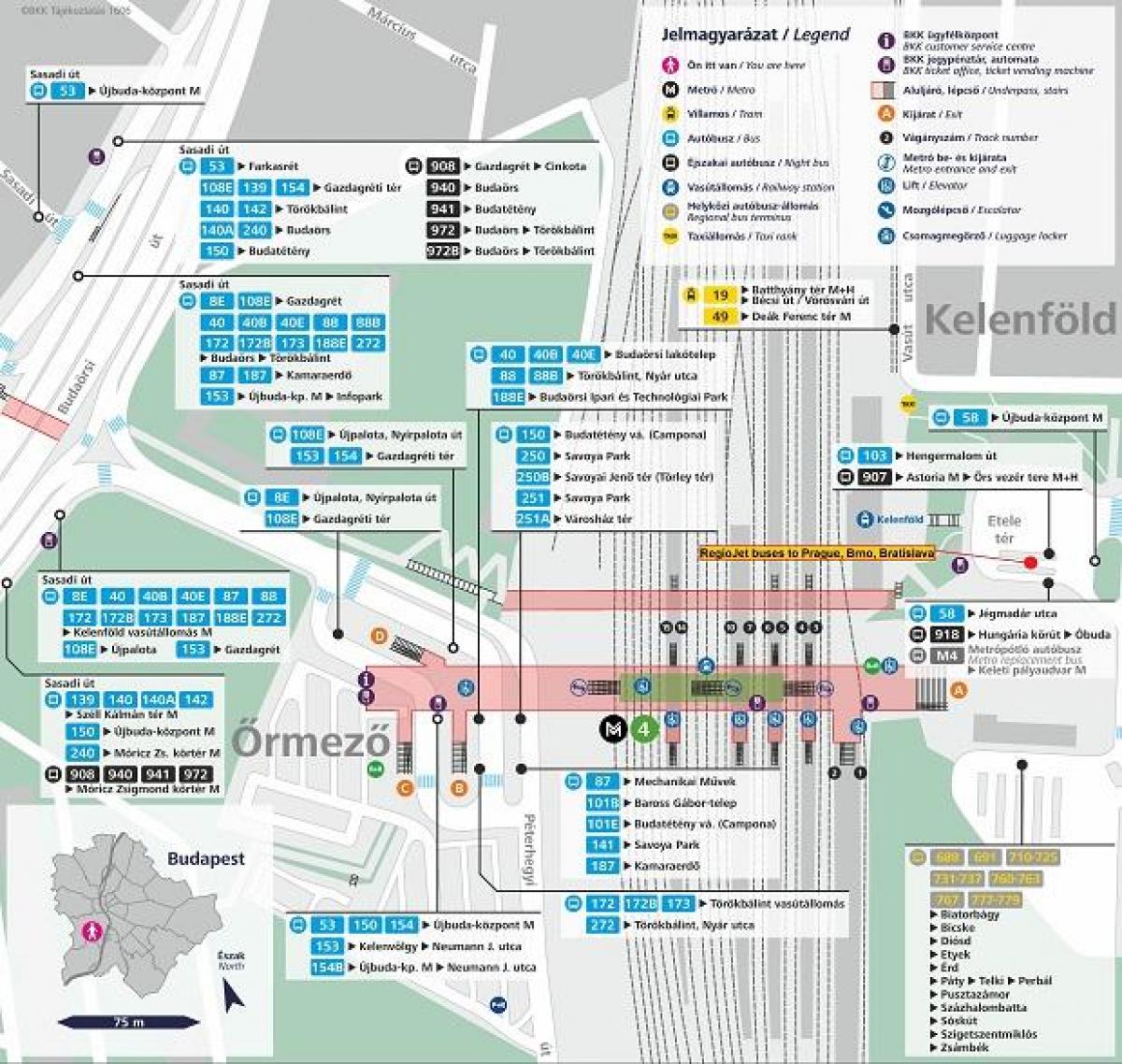peta budapest kelenfoe stasiun