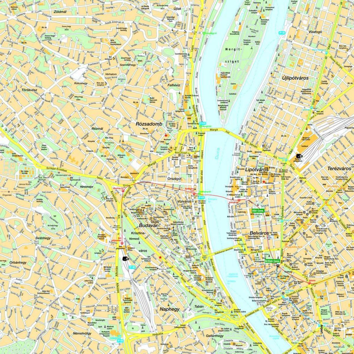 peta kota budapest dan sekitarnya