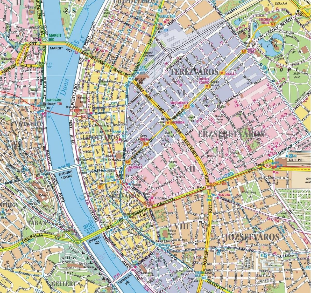 peta kecamatan di budapest