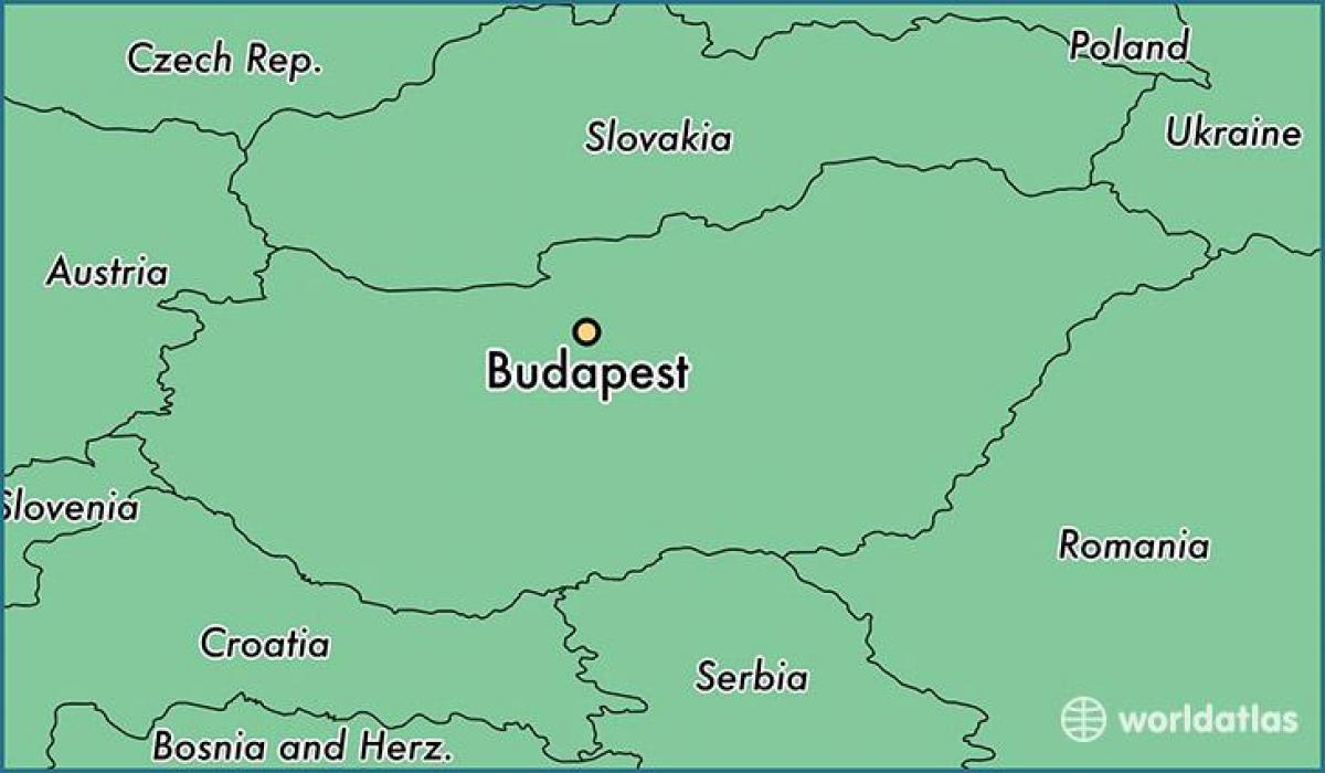 peta kota budapest dan negara-negara sekitarnya