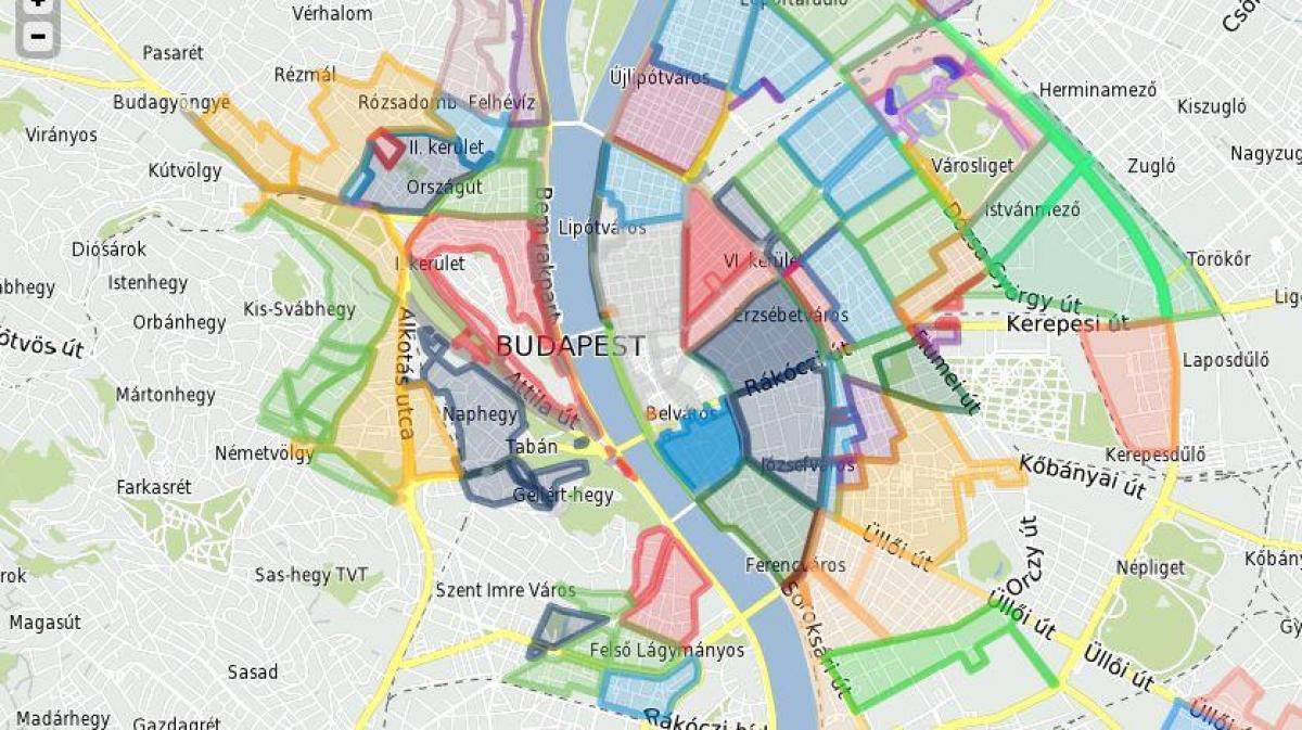 zona parkir budapest peta
