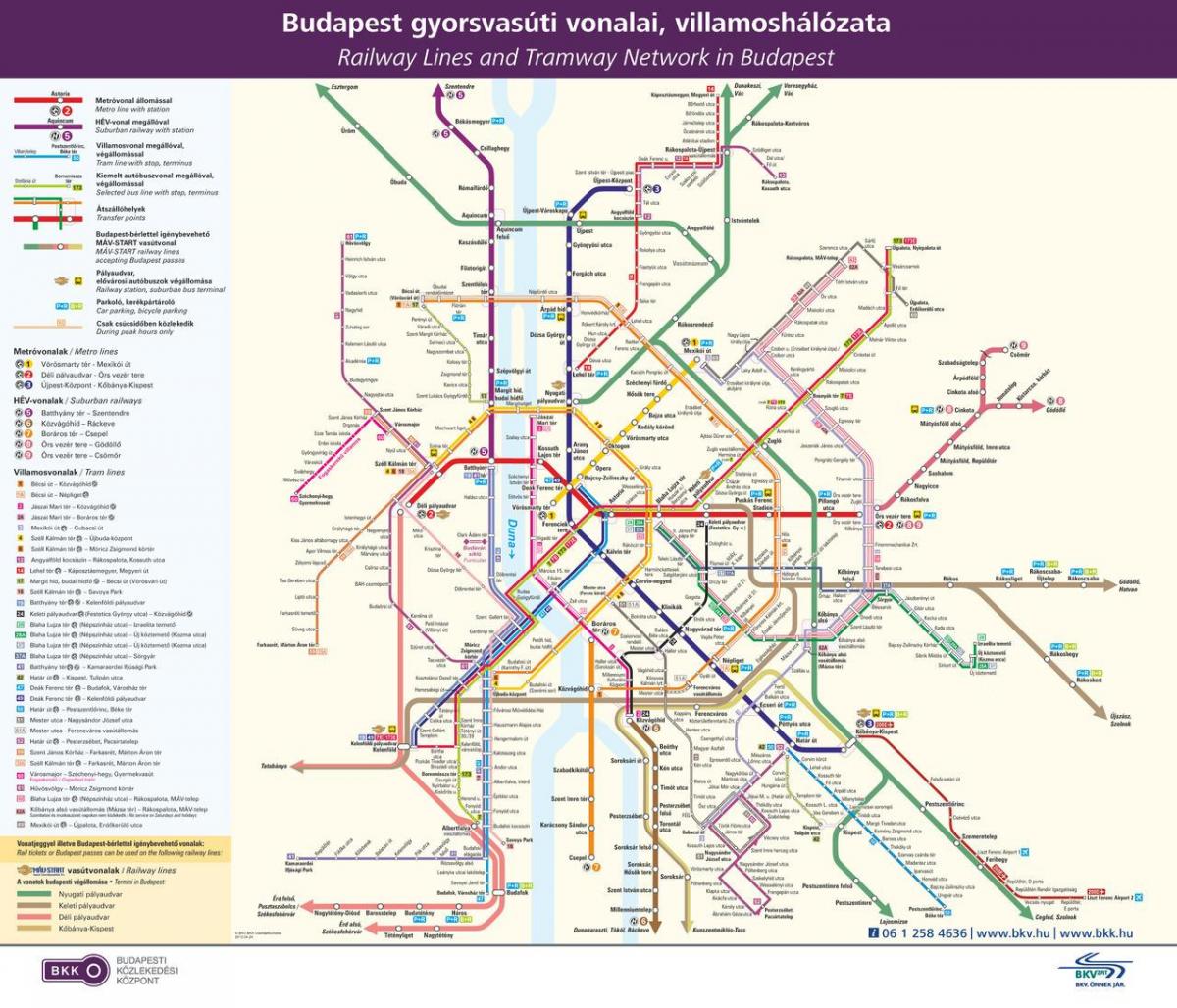 budapest angkutan umum peta