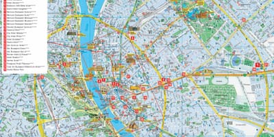 Kota Budapest peta wisata